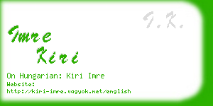imre kiri business card